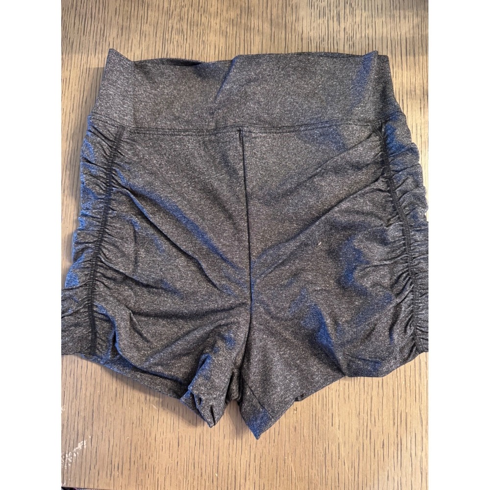 NIA High Waisted Ruched‎ Side Zuma Shorts Space Dye Gray XL NWT MSRP $58